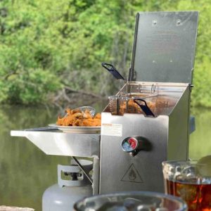 FF2R-ST 4 Gallon 2 Basket Fryer - With Stand