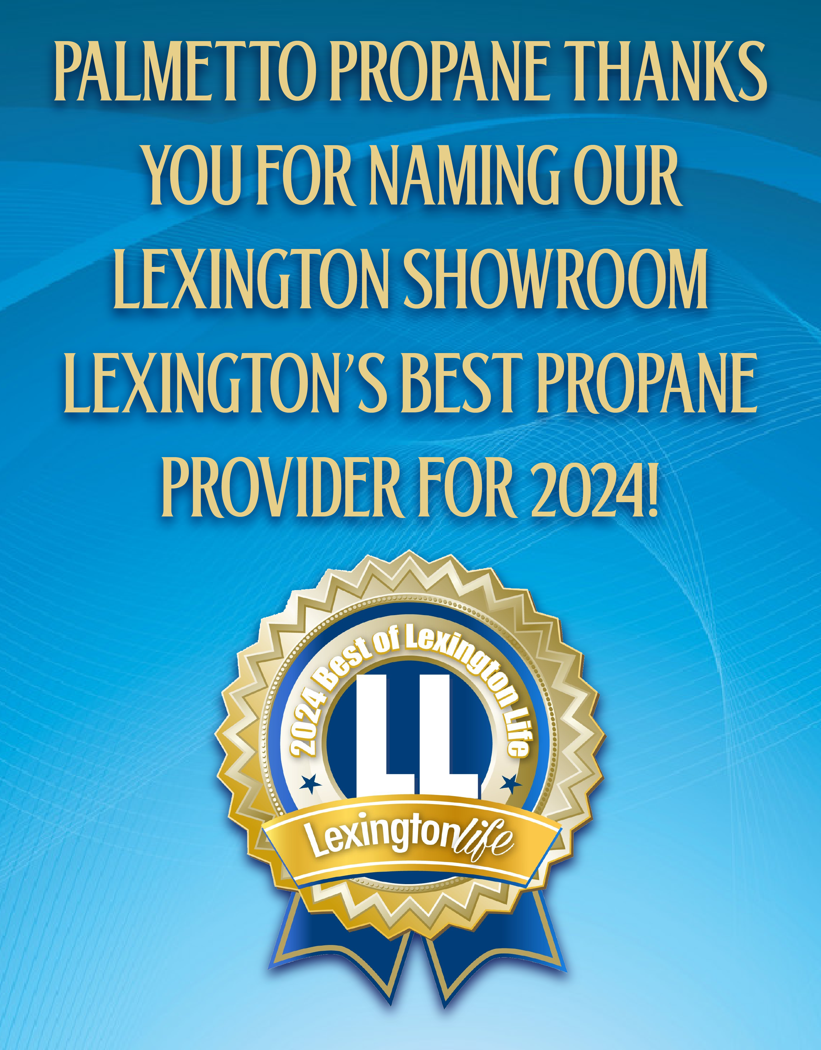 Lexington Showroom Wins Lexington’s Best Propane Provider for 2024!